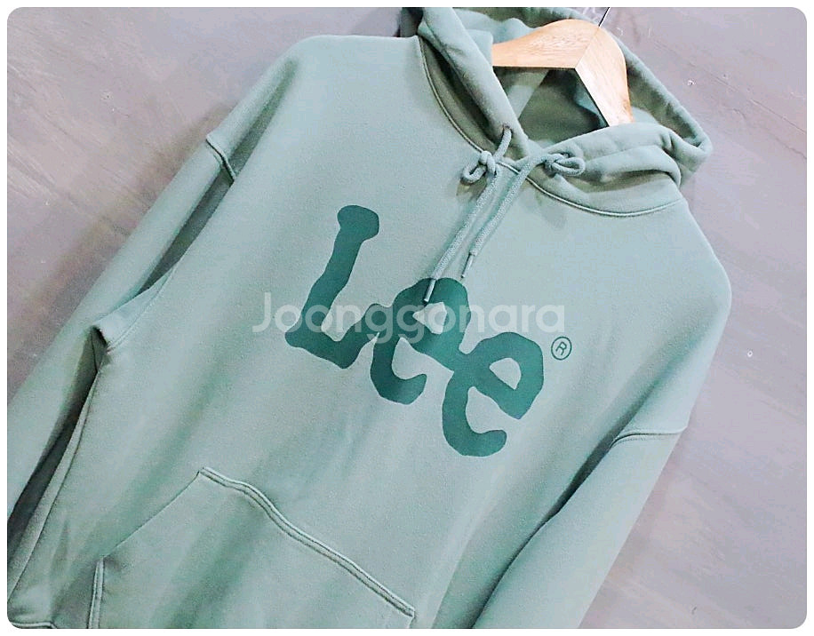 [S] LEE 리 빅 트위치 로고 루즈핏 후드티--2
