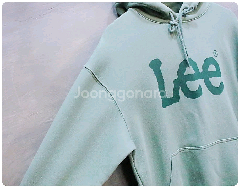 [S] LEE 리 빅 트위치 로고 루즈핏 후드티--3