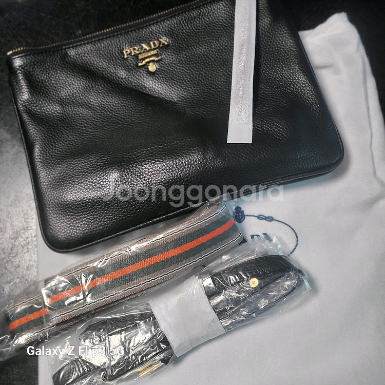 프라다 클러치백 천연가죽 새상품입니다--7