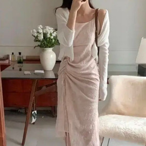 퍼빗 네롤리 셔링원피스 핑크