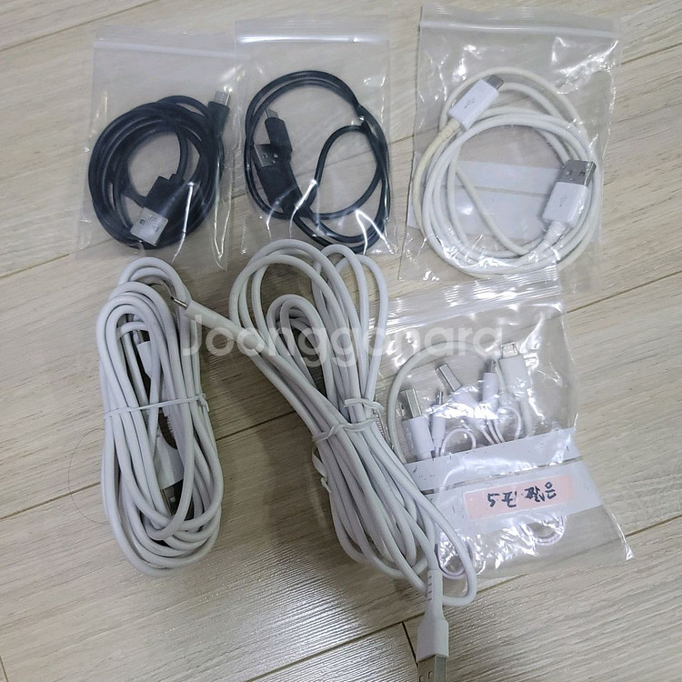 (일괄 8개) 5핀 usb 충전 케이블 휴대폰 전자기기--0