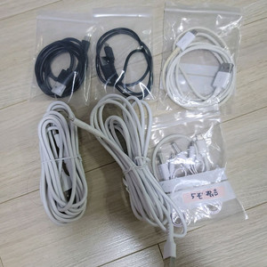 (일괄 8개) 5핀 usb 충전 케이블 휴대폰 전자기기