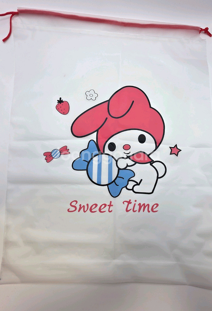 새제품 빨간색 복주머니 파우치 산리오 캐릭터 여행 신발--0
