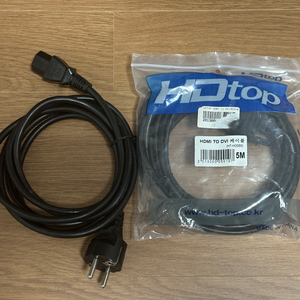HDMI TO DVI 케이블(새제품) & 전원 케이블