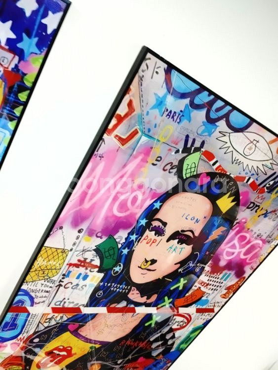 모나리자 키스하는여인 그림액자 인테리어액자 팝아트 팜--6