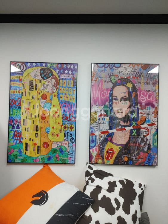 모나리자 키스하는여인 그림액자 인테리어액자 팝아트 팜--7