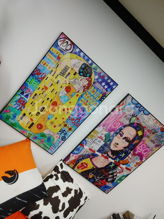 모나리자 키스하는여인 그림액자 인테리어액자 팝아트 팜--8