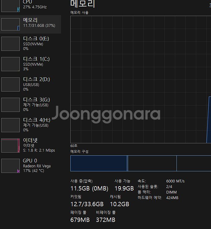 7600 컴퓨터 반본체(7500f 내장있는버전)--2