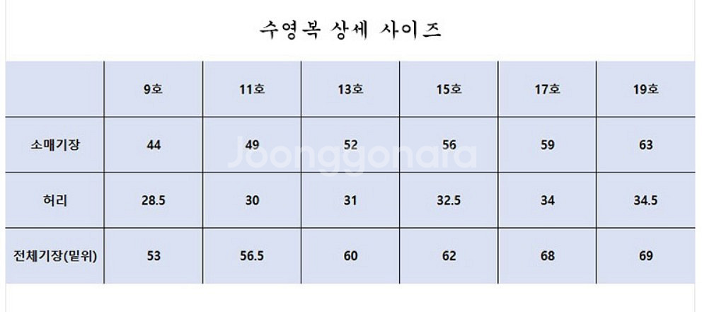 아동 수영복 11호 스윔수트--3