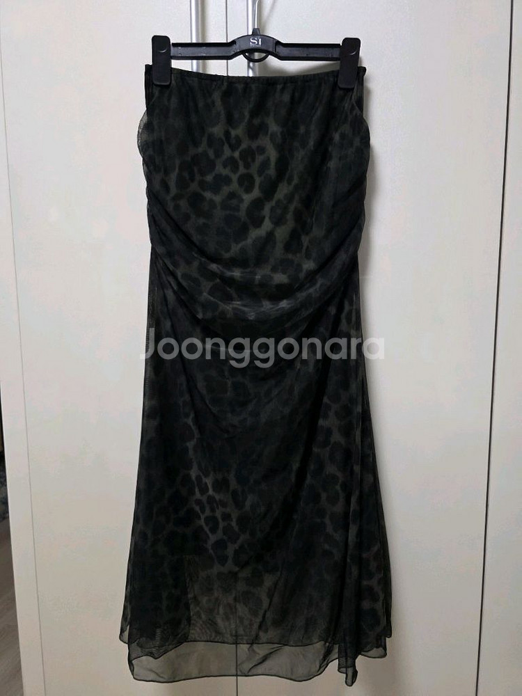 강자매 레오파드 히든밴딩스커트 카키 S--2