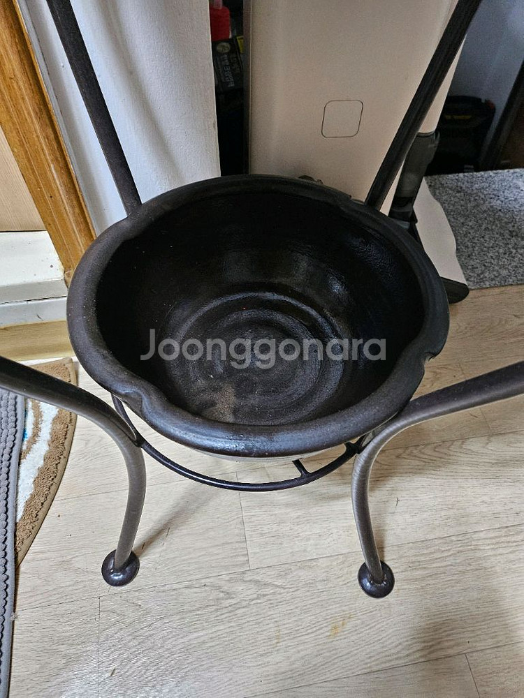 옹기 화분과 받침대 세트--3