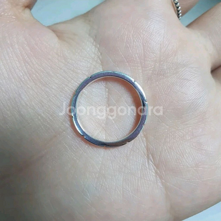 에이블리 실버 925 십자가 심플 반지--2