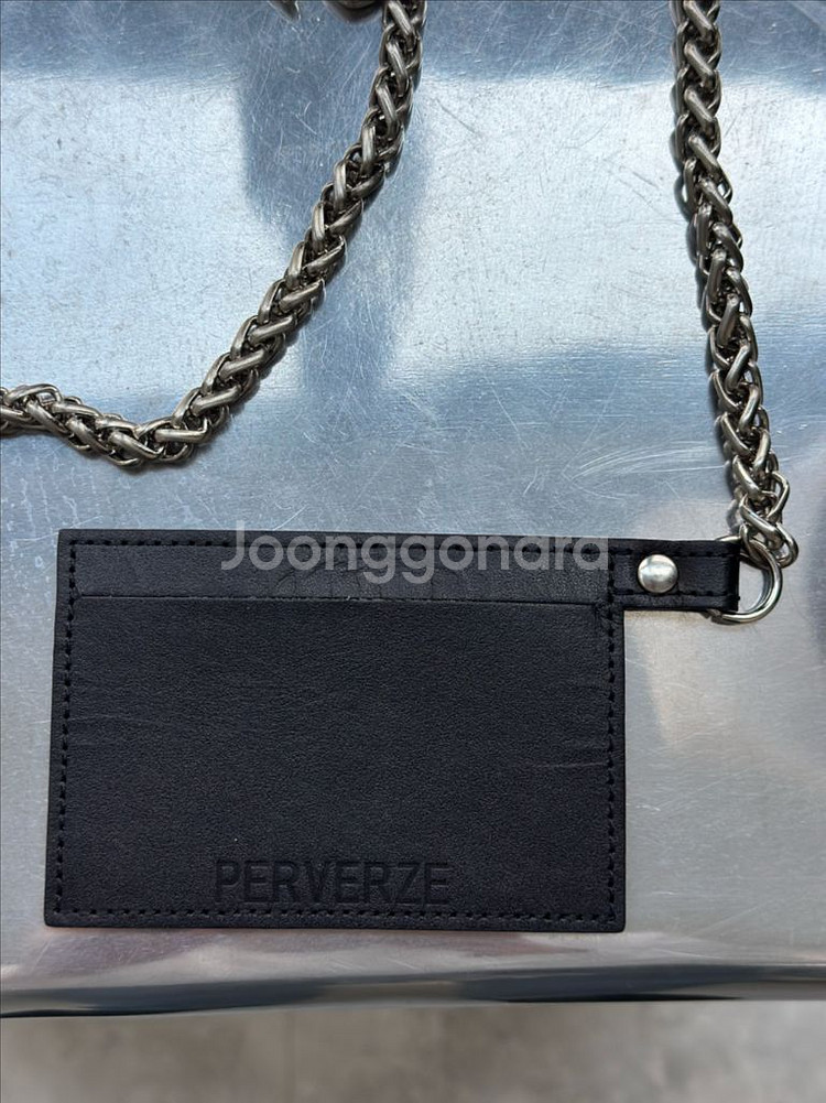 PERVERZE (소가죽)체인 카드지갑(풀박스)--2