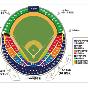 6월 3일 기아 두산 경기 1루 네이비석 통로 4연석