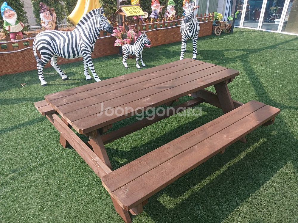 원목야외테이블셋트(8인용)--1