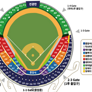 6/3(화) 두산 기아 3루 네이비 2연석