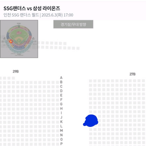 프로 야구티켓 인천 삼성 ssg 3일 3루 응원2연석