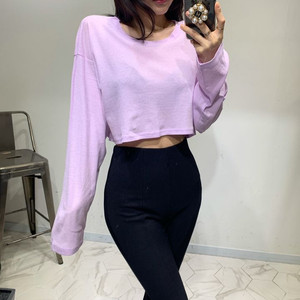 <최저가>(새상품) 에이블리 보라 크롭티 티셔츠 프리