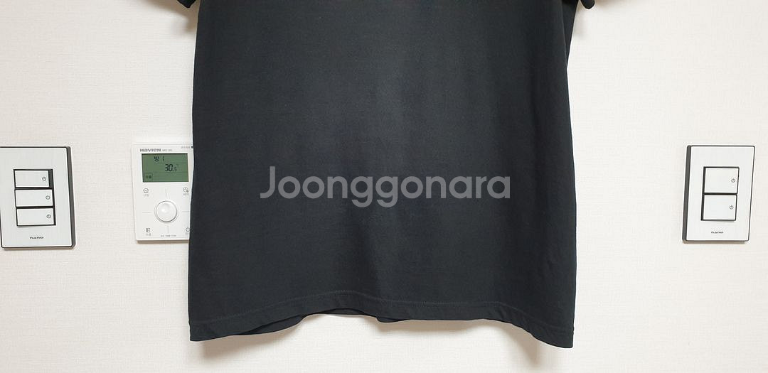 폴햄 반팔 기본 라운드 티셔츠 100 블랙 남녀공용--2
