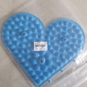 고급 발 지압 매트 33x33 하트 블루 마사지 건강