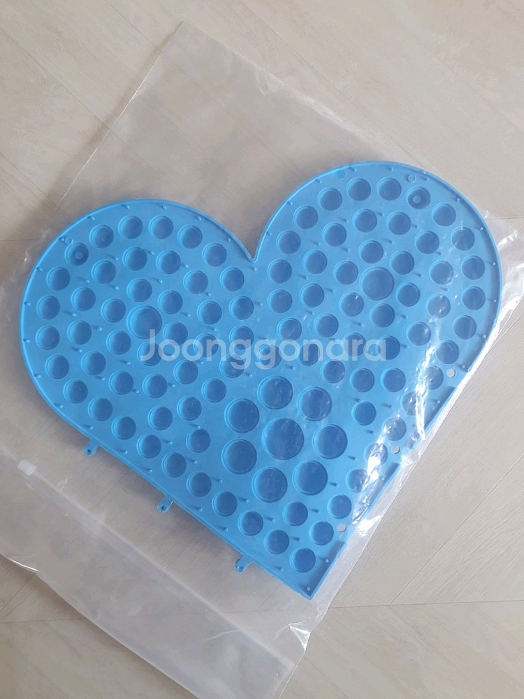 고급 발 지압 매트 33x33 하트 블루 마사지 건강--1