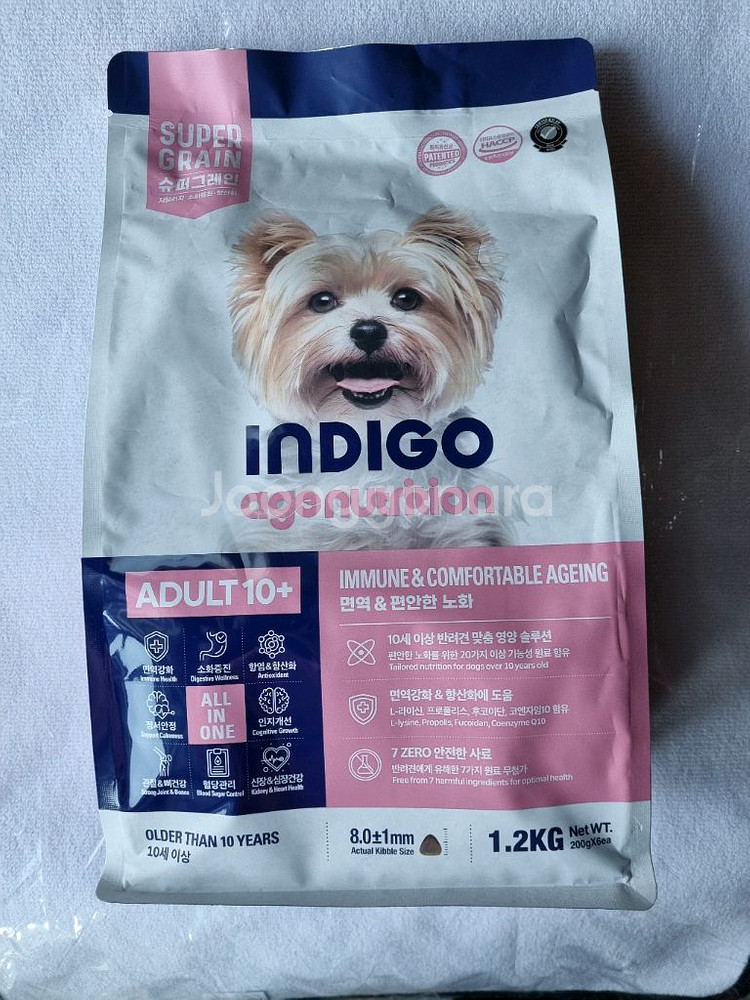 인디고 에이지뉴트리션 저속노화 어덜트10+ 포 독 사료--0
