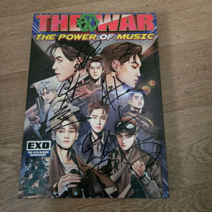 엑소 4집 리패키지 (멤버 전원 친필싸인)