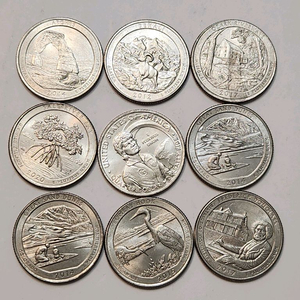 외국동전, 미국 주화 9점 일괄
