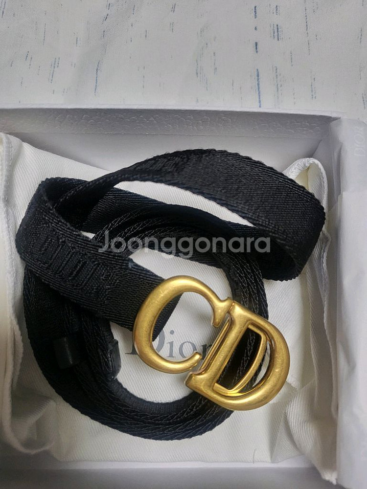 디올 새들 로고 벨트--0