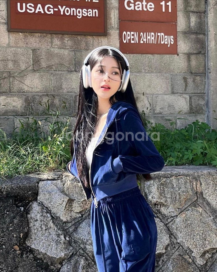 카키포인트 벨로아 벨벳 트레이닝 세트 네이비--3