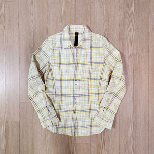 wjk japan 옐로우 체크 고리 버튼 셔츠 재킷