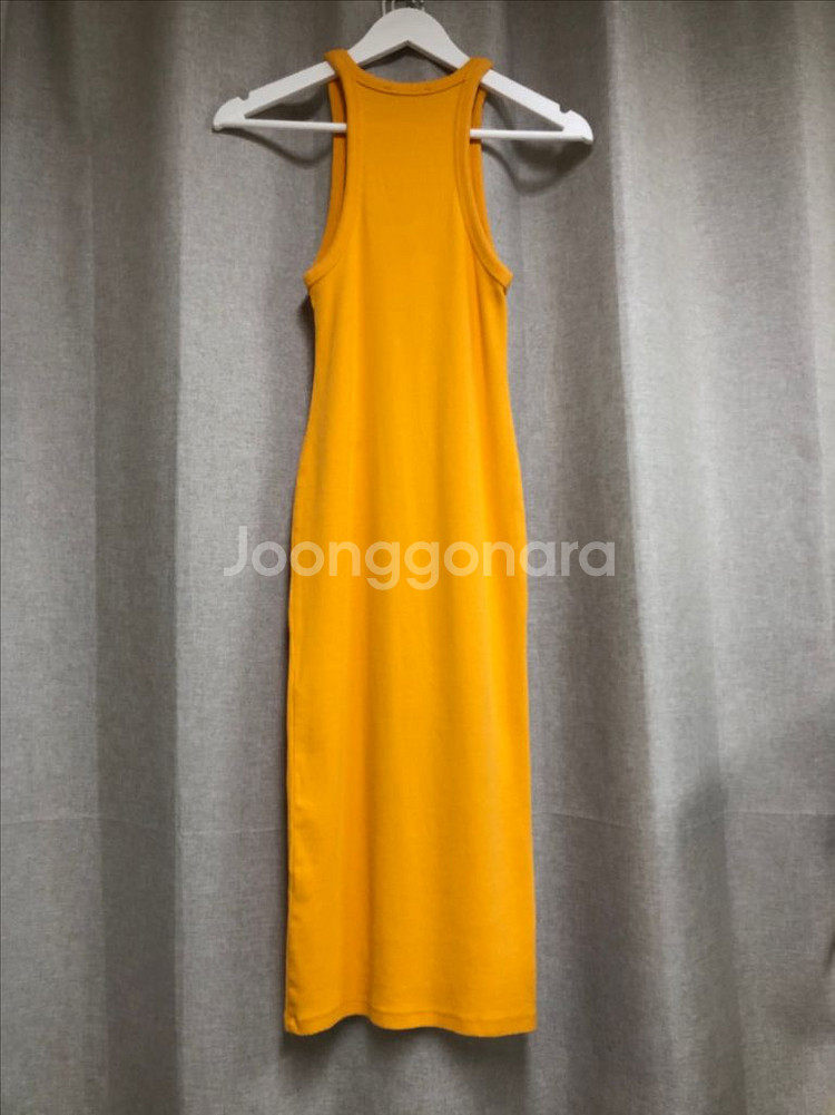 ZARA 머스타드 골지 니트 미디 원피스 (M)--3
