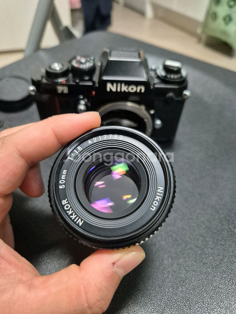 니콘 F3,50mm f/1.8 팬케이크 렌즈 필름카메라--5