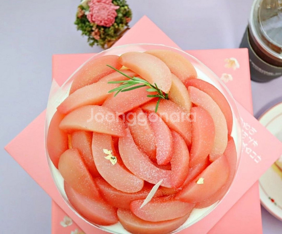 투썸 피치 생크림 케이크 피치생 싸게팔아요!!--2