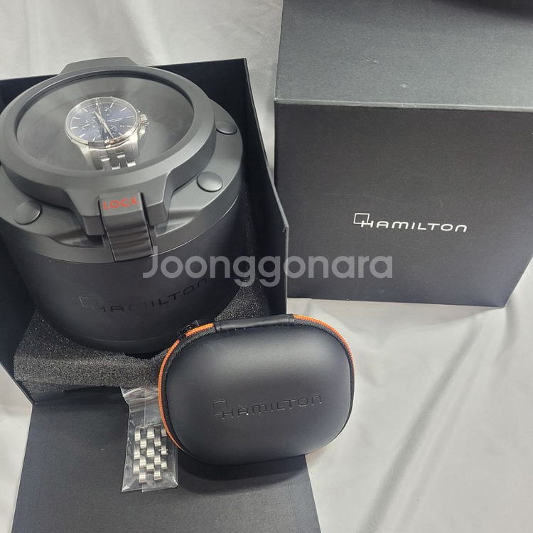 해밀턴 재즈마스터 오토매틱 크로노 청판 시계.--9