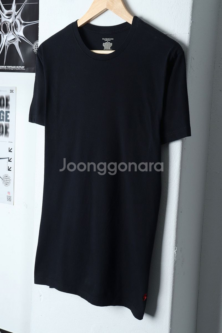 (M) 폴로 랄프로렌 반팔 티셔츠 블랙 레드포니--3