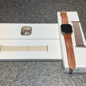 애플워치10 46mm 티타늄 골드+애플케어