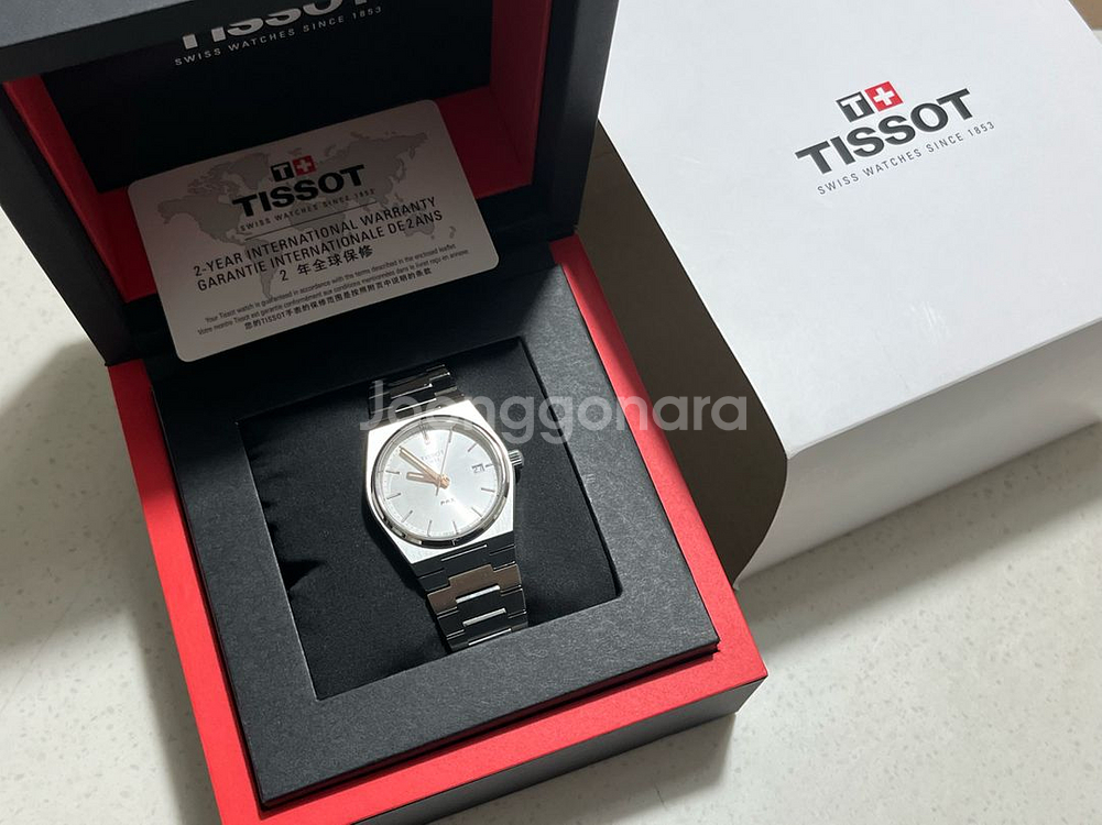 티쏘 TISSOT PRX 35mm 쿼츠 실버 시계--0