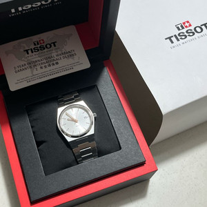 티쏘 TISSOT PRX 35mm 쿼츠 실버 시계