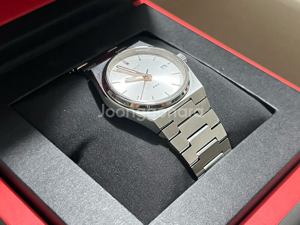 티쏘 TISSOT PRX 35mm 쿼츠 실버 시계--3