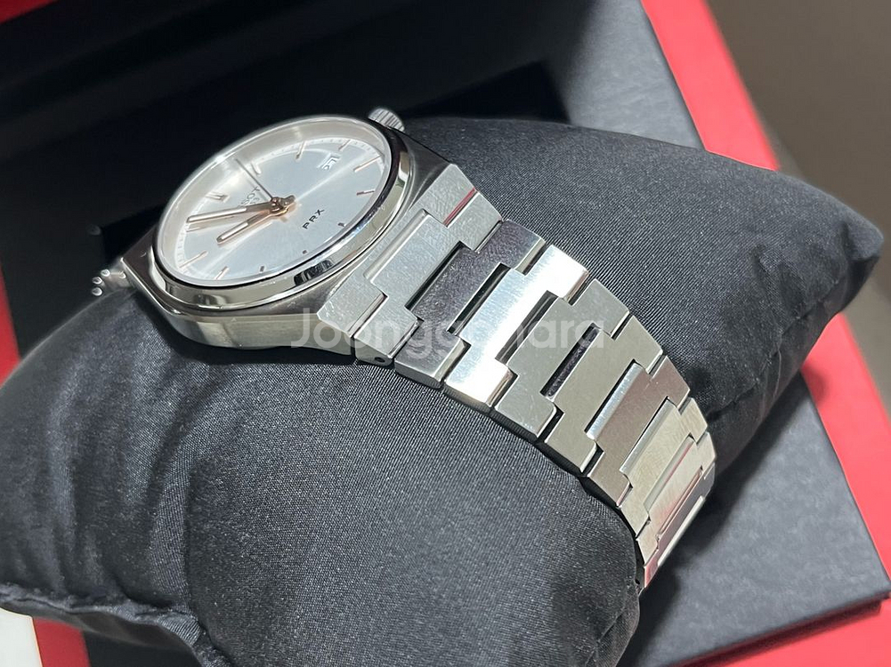 티쏘 TISSOT PRX 35mm 쿼츠 실버 시계--4