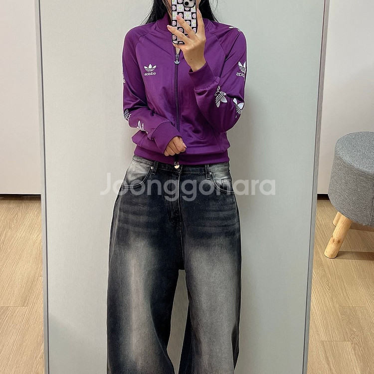 아디다스 00s 오리지널 사이드라인 퍼플 트랙탑 져지--1