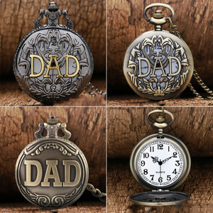 새 랜덤 발송 고급 DAD 아빠 회중 시계 앤틱 목걸이