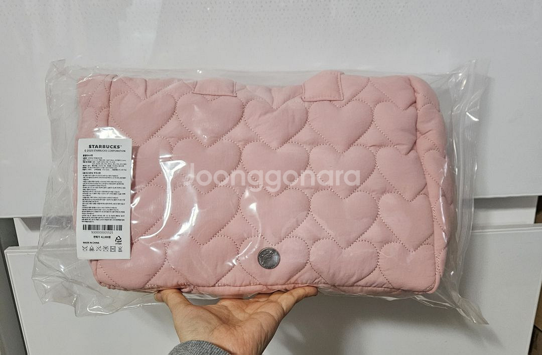 미개봉]스타벅스 디어러브 하트풀 토트백 패딩백--0