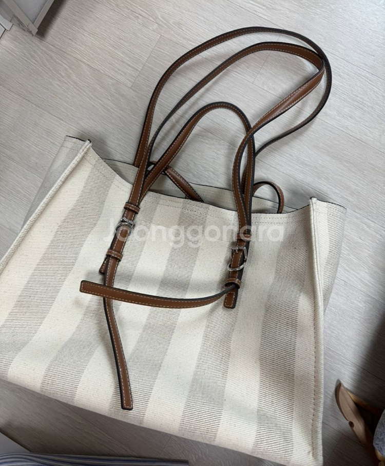 자라 스트라이프 토트백 새상품 송혜교 펜디 쇼퍼백 st--2