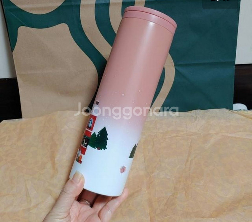 새상품)스타벅스 홀리데이 토이스토어 트로이 텀블러473--1