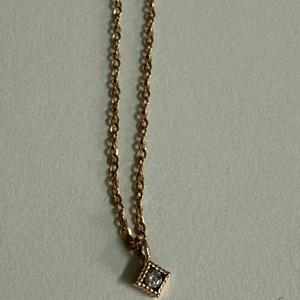꼬냑다이아 목걸이 14k