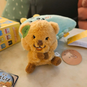 (당일배송) 잎사귀 쿼카 베베 키링 인형 열쇠고리