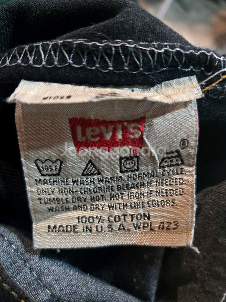 무배) 리바이스 501 블랙 코팅진 USA made32--3