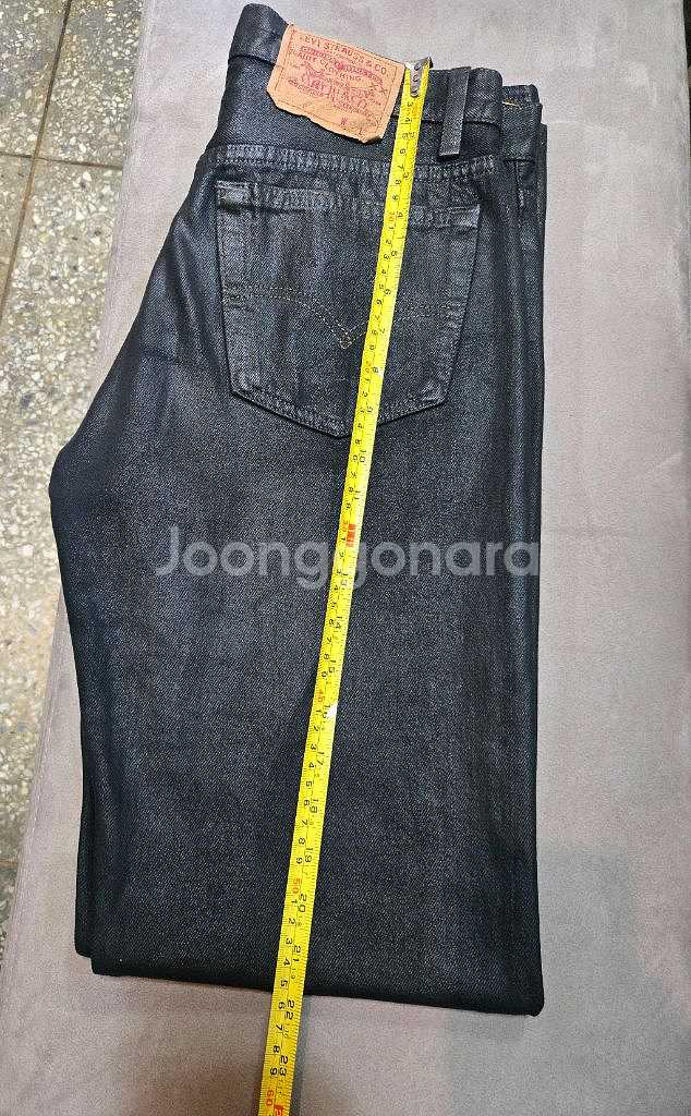 무배) 리바이스 501 블랙 코팅진 USA made32--6
